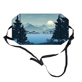 Yangbliss Airplane Foot Hammock for Plane Travel Ajustable Foot Rest for Plane Comfort Sling Travel Essentials for Adult Long Fling Accessories(Lush Mountain)