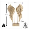 WHW Whole House Worlds Angel Wings Figurine, Antique Golden Gilt,