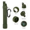 Outdoor Water Filter Straw Water Purifier with Compass Whistle Carabiner