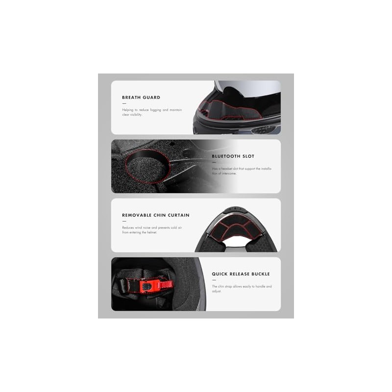 TRIANGLE Motorcycle Helmets Full face Helmet for Adults Men and