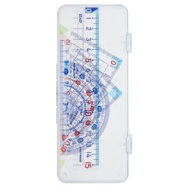 クツワ STAD 算数定規セット アクリル AP01A ケース入り