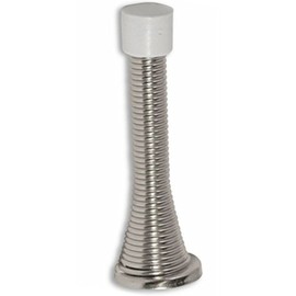 10 x Chrome Silver Spring Door Stop Stops Stopper Doorstop inc Fixings & Screws