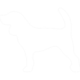 Decal Stickers of Beagle (White) (Set of 2) Premium Waterproof Vinyl Decal Stickers for Laptop Phone Accessory Helmet Car Window Mug Tuber Cup Door Wall Decoration - ANDVER1748401WH