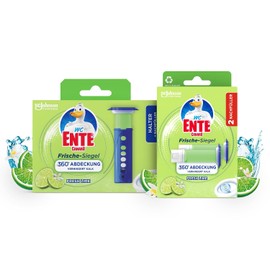 WC-Ente Fresh Seal Value Pack Starter Set (Including 1 Refill) and 2 Refills Basketless Toilet Cleaner Lime