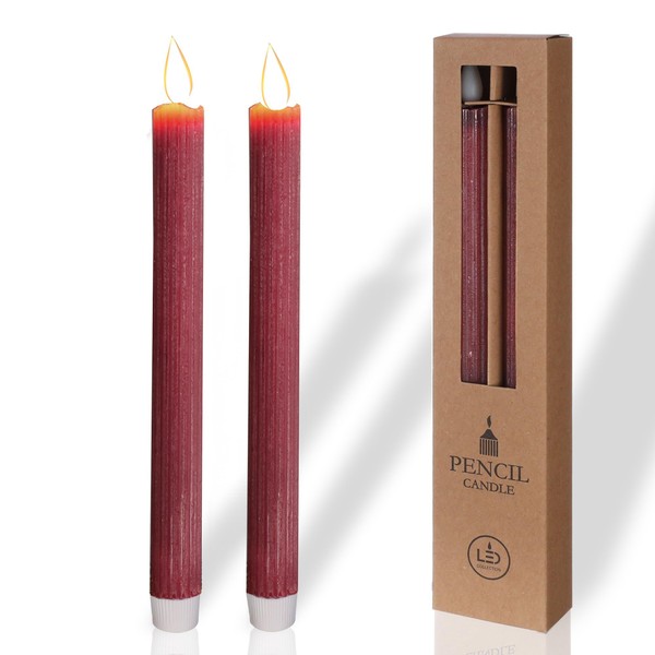comforder Real Wax LED Candles with Flickering Flame (Set of