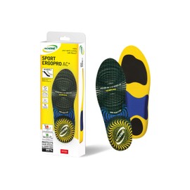 Noene AC + ERGOPRO Shockproof Insoles for Sports Shoes, Perfect for Sports and Everyday Use, Ideal for Men and Women, yellow
