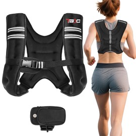 Weighted Vest,12lbs Weight Vest with Reflective Stripe, Body Weight Vests Adjustable for Men, Women Workout, Strength Training, Running, Walking, Jogging