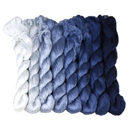 MINGGUXIUYI Natural 100% Silk Embroidery Thread, 960 Yards, 8 Colors (69)