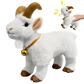 WYZOID Screaming Goat Toy, Screaming Goat Plush Toy, Makes Fun Screaming Goat Sounds, Features Goat Bell, Fun Gift for Friends and Co-workers