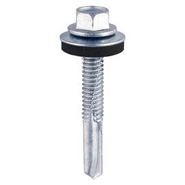 Timco - Self-Drilling Screws - Hex - for Heavy Section Steel - Zinc - with EPDM Washer (Size 5.5 x 38-100 Pieces)