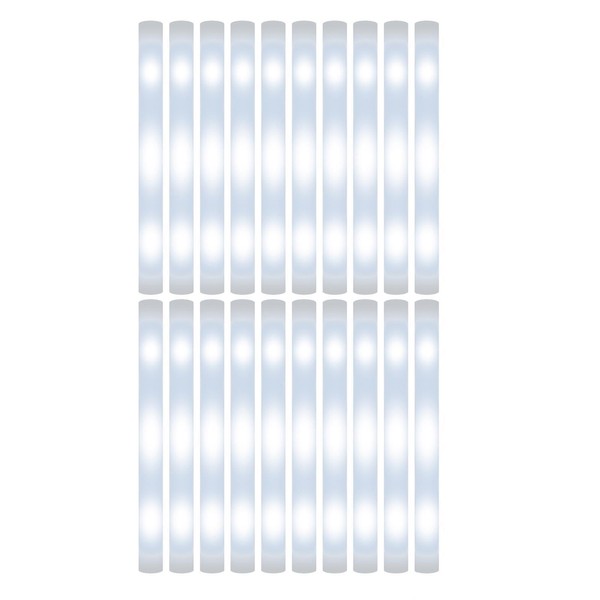 Sharplace 20Pcs Foam Glow Sticks Rods Lighting Wands Portable Lightweight