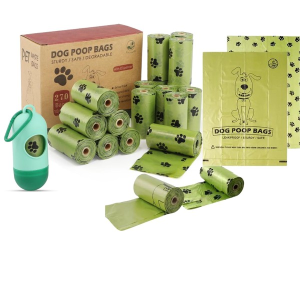 Eco-Friendly Biodegradable 100% Certified Compostable Dog Poop Bags with free