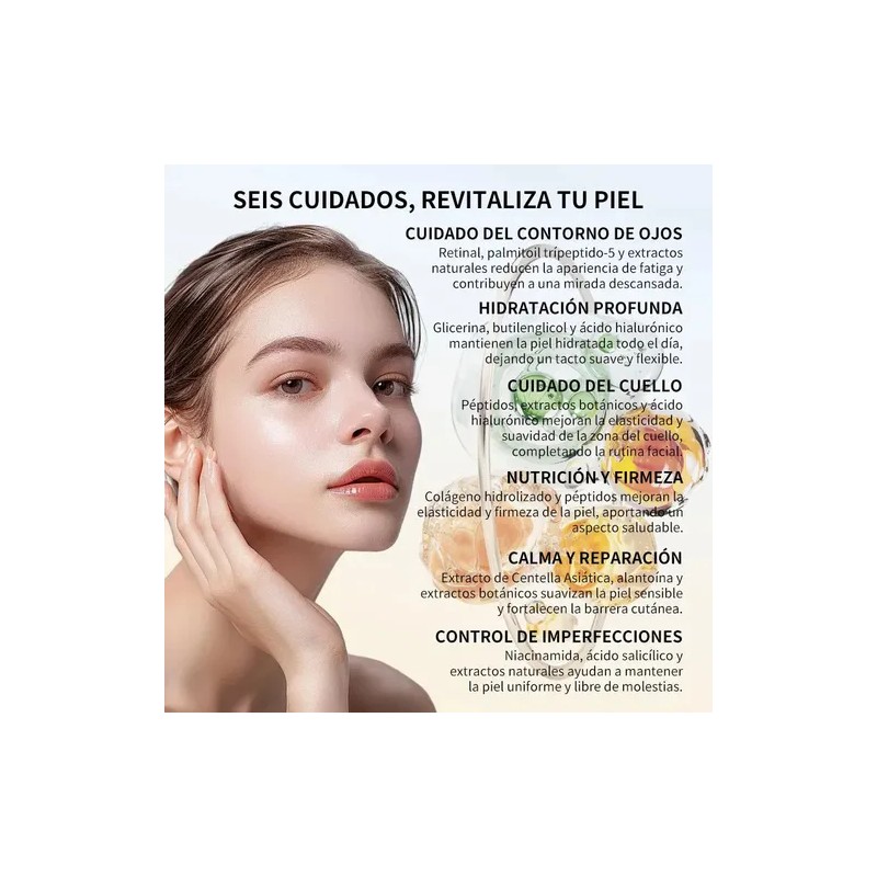 Weud Skincare Total,antiacnéarrugasrepararhidrata 6 En 1