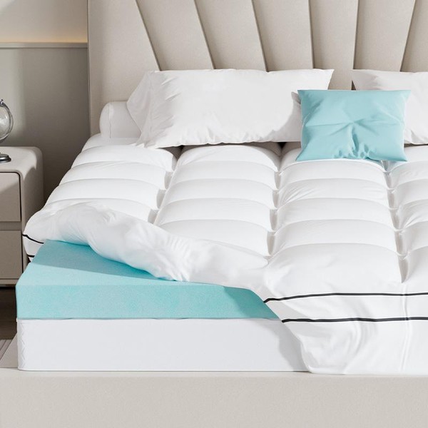 Unbranded Memory Foam Mattress Topper Twin Size 4 Inch Dual