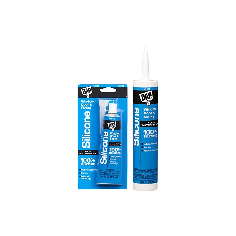 DAP Clear Silicone Door, Siding and Window Sealant 2.8 oz.