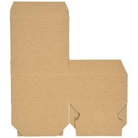 A1 Bakery Supplies Preimer High Kraft Pinstripe Brown Treat Gift Boxes (4 in X 4 in X 2 in 10 Pack)