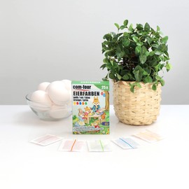 com-four® 50 x Egg Colour Powder - Powder for Colouring Eggs - Suitable for Brown and White Eggs (50 Pieces - Powder Mix 1)