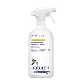 ATTITUDE Kitchen Cleaner Spray, EWG Verified, Powerful Degreaser, Cuts Grease & Grime, Plant-Based & Vegan, Citrus Zest Scent, 27.1 Fl Oz