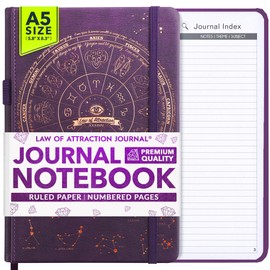 Freedom Mastery Journal Notebook - Daily and Manifest Journal, Daily Journal for Women & Men, Ruled Paper, Numbered Pages, 100gsm Ivory White Paper, Notebook with Pen Holder