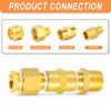 GASHER 6PCS Brass Pipe Fitting, Hex Bushing, Reducer Adapter, Reducing