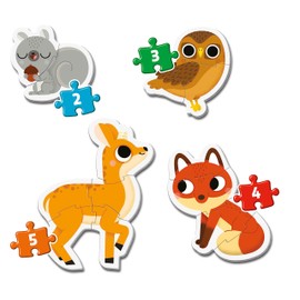 Clementoni - 20814 - My First Puzzle - Forest Animals - 2-3-4-5 Piezas, Puzzle Infantil Desde 2 Años, Made In Italy