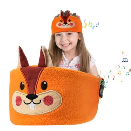 Bluetooth Sleep Mask, CestMall Sleep Eye Mask with Wireless Headphones Blackout Sleep Headphones Headband Music Sleeping Bluetooth Headband Birthday X-mas Gift for Children Boy Girl Travel (Orange)