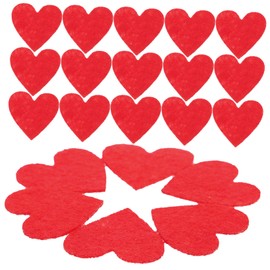 jojofuny 200Pcs Adorable Appliques for DIY Crafts Charming Fabric Patches for Hair Clips Nonwoven Heart Decor for Sewing Projects