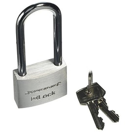 Silverline 674961 Long Shackle Aluminium Padlock, Silver, 40 mm