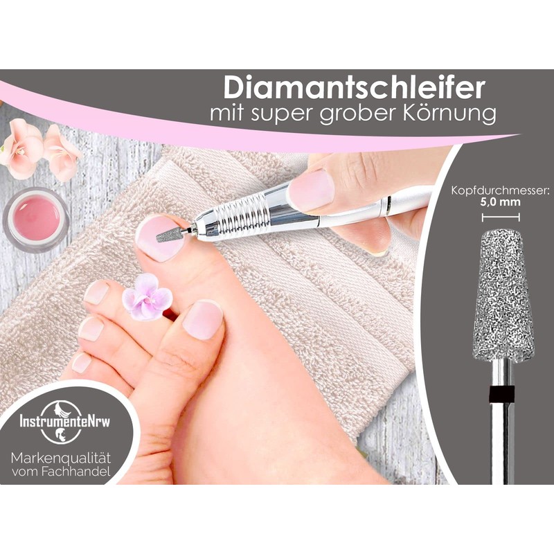 Diamond Grinder Super Coarse Grit Manicure Pedicure Grinder Cone Shape