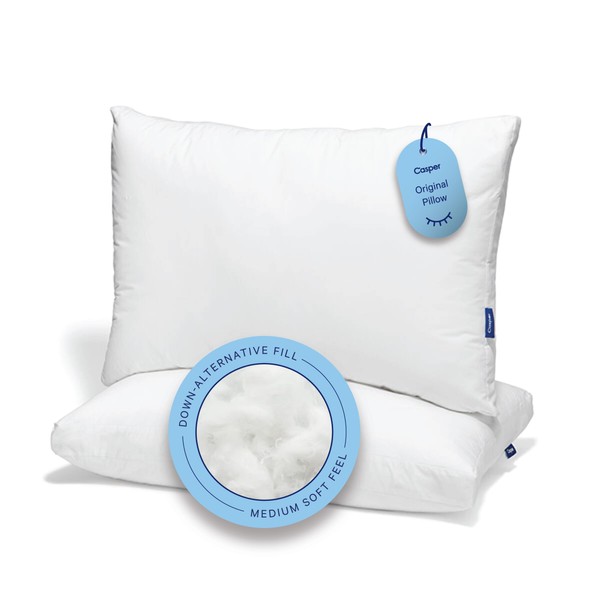 Casper Casper Original Pillow for Sleeping, King, White, Two Pack