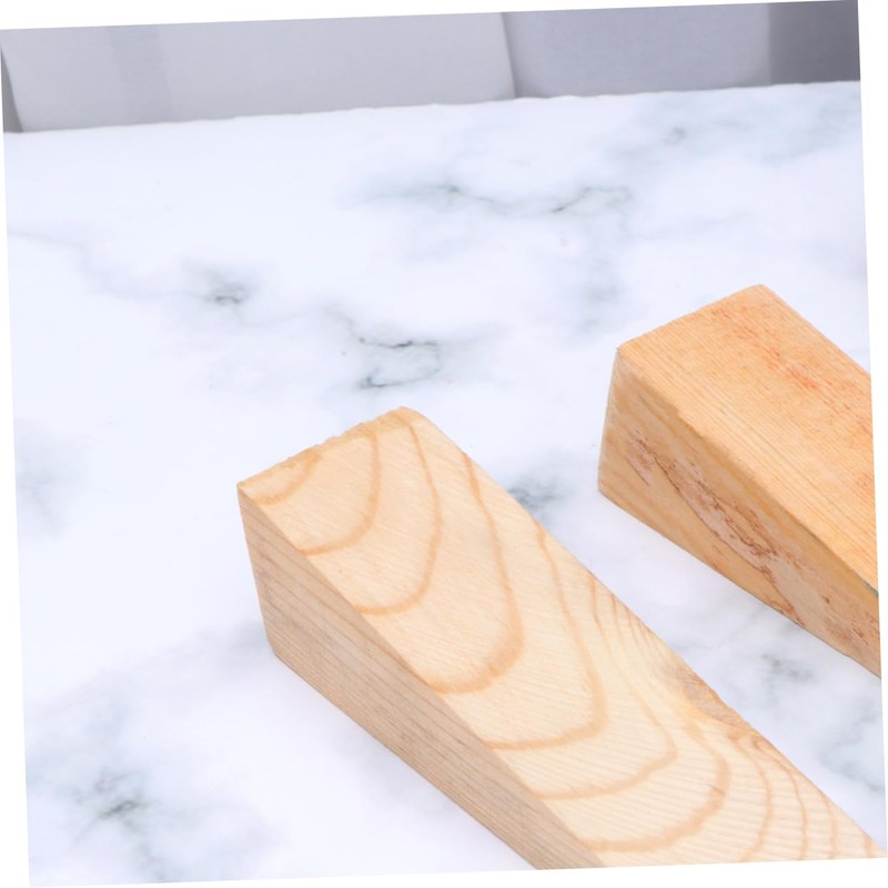 OSALADI 2Pcs Premium Wooden Door Stop Wedge Heavy Duty Door