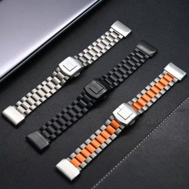 Unbranded 26mm Titanium orange Band for Garmin Fenix 8 51mm Fenix 7X Pro Metal Strap - Silver Titanium Orange, 26 mm
