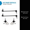 TRQ Front Suspension Kit Ball Joint Sway Bar Stabilizer Link