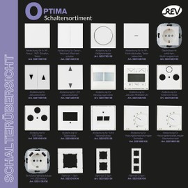 REV Optima 0221890106 Cover for Heating Controller (Change Contact), Thermostat Control Panel, Matt White
