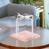 XININSUN XININSUN pink clear cake box with ribbon,6inch 8inch cake