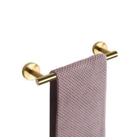 NearMoon Bathroom Towel Bar, Bath Accessories Thicken Stainless Steel Shower Towel Rack for Bathroom, Towel Holder Wall Mounted (1 Pack, Brushed Gold, 9 Inch)