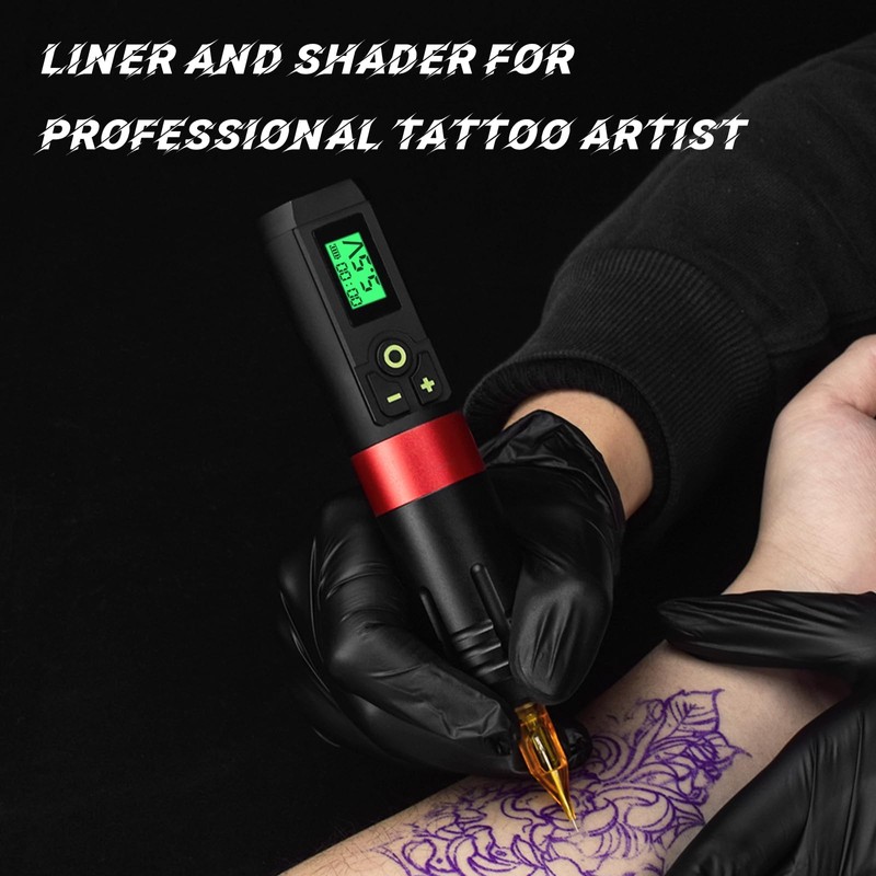 Professional Wireless Tattoo Machine Kit, ATOMUS Wireless Tattoo Pen 2pcs