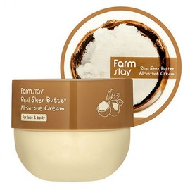 Farmstay Firm moisture deep within the skin Shea Butter All-in-One Cream 300ml, 1 piece / 피부 속 수분을 탄탄하게 시어버터 올인원 크림 300ml, 1개