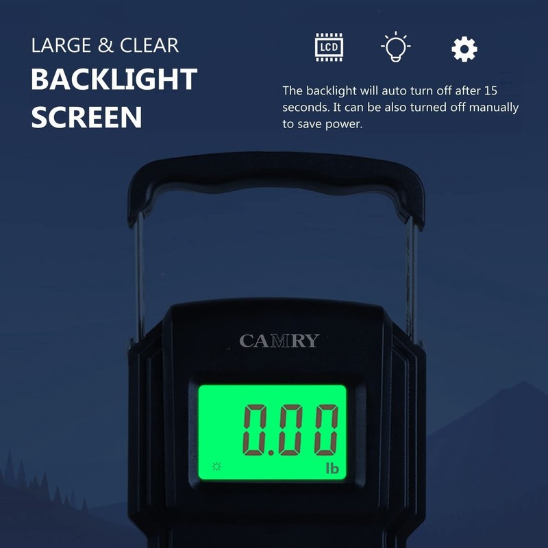 Luggage Scale Hand Scale Fishing Scale with Measuring Tape Ruler