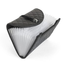 Black Faux Leather Coupon Organizer, Photo Organizer, Recipe Organizer, Receipt Organizer, Sticker Organizer, Cash Organizer