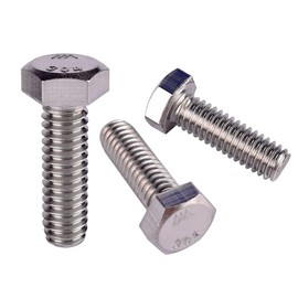 VAMUOEFL 5/16-18 x 1" Hex Bolt (1/2" to 3" Available),External Hex Head Screw, Fully Threaded, 304 Stainless Steel 18-8, 10Pcs