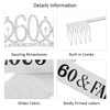 KIUEZIR 60&Fabulous Silver Birthday Tiara and Sash Set - Rhinestone