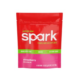 AdvoCare AdvoCare Spark Vitamin & Amino Acid Supplement - Focus & Energy Drink Powder Mix with Vitamin A, B-6, C & E - Also Includes L-Carnitine & L-Tyrosine - Strawberry, 14 Stick Packs