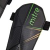 Mitre Delta Ankle Protect Football Shin Pads, Black (Black/Green/Yellow), Small