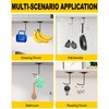 Peasulin Banana Hanger Hook, Under Cabinet Double Hook Holder for