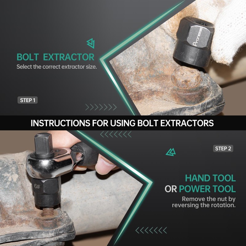 Pronese Heavy Duty bolt extractor kit&screw extractor set,37PCS broken bolt
