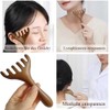 Wooden Gua Sha Manual Massage Board Hair Comb, Facial Scalp