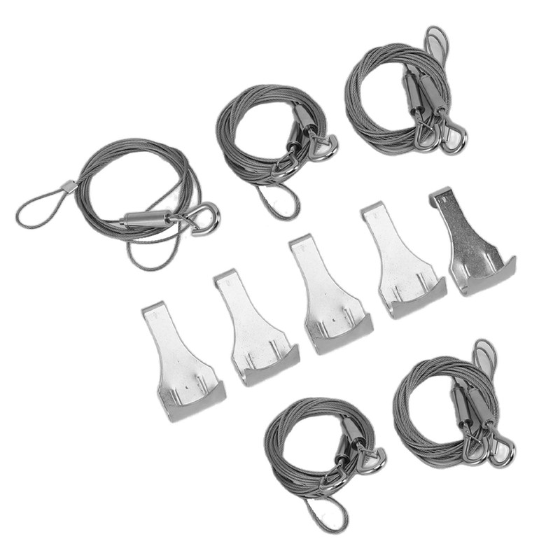 5Pcs Adjustable Picture Hanging Wire Kit Stainless Steel Heavy Duty