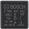 Bosch 0986AH0602 Mini Relay 12V 20A, 2x87, IP5K4, Operating Temperature