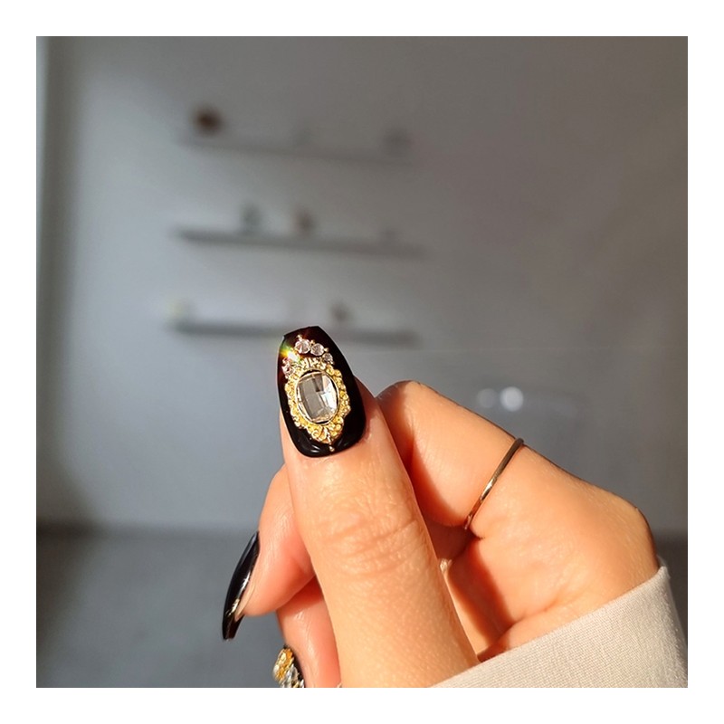 Black Queen Handmade Nail Tips - Square / 블랙 퀸